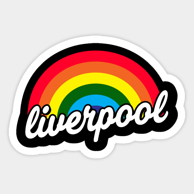 Liverpool Gay Pride LGBT Rainbow Flag Sticker by McNutt